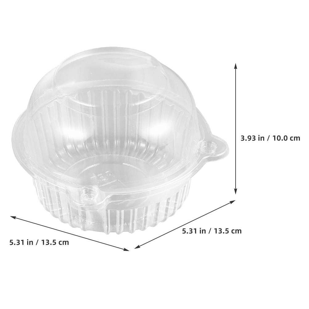 100Pcs Kotak Kue Berbentuk Kuc - Plastic Dome Clear ulasan dan harga