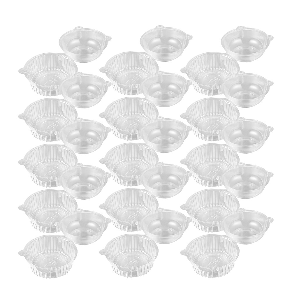 100Pcs Kotak Kue Berbentuk Kuc - Plastic Dome Clear ulasan dan harga